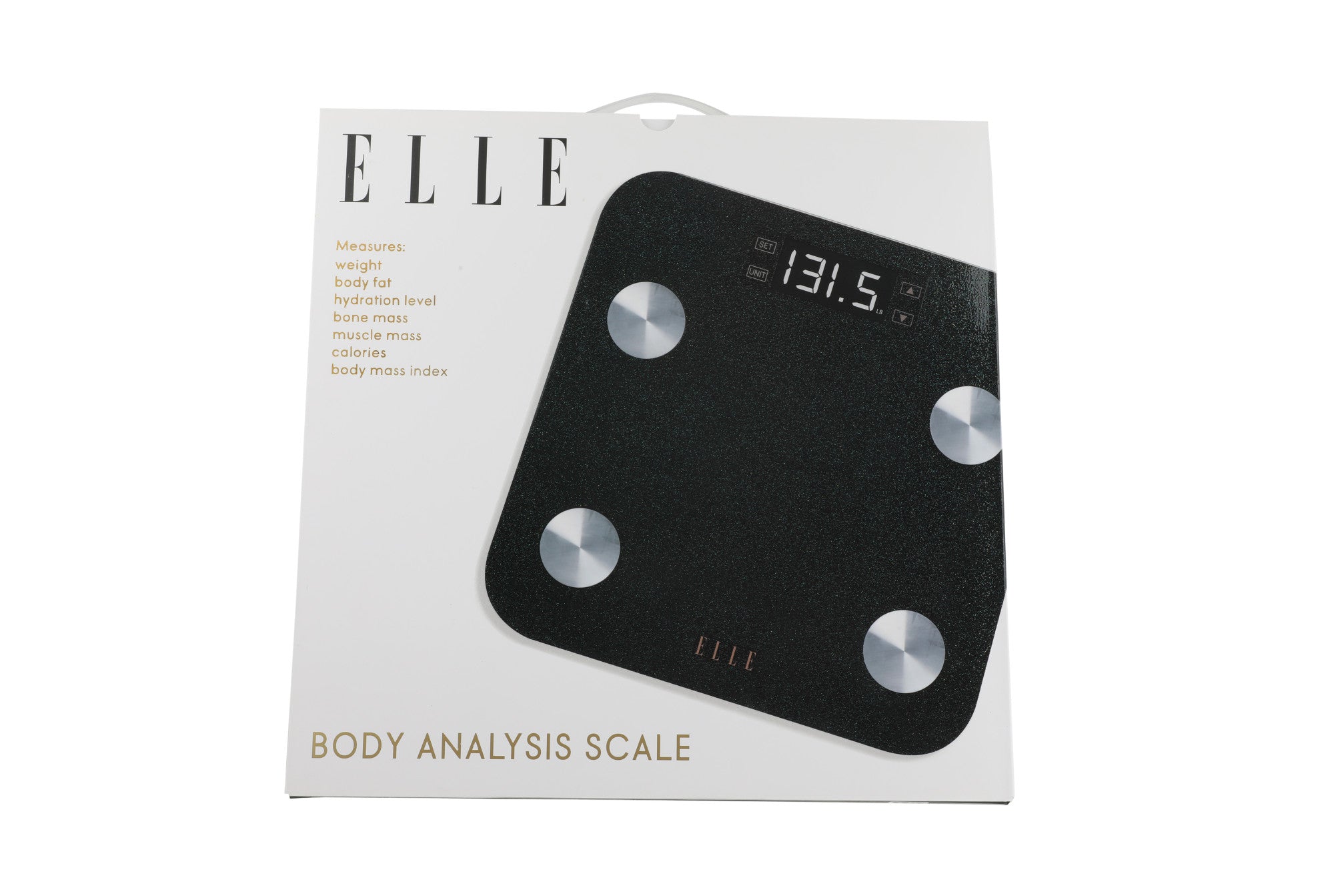 ELLE Body Analysis Scale for Body Weight, Digital Weight Scale for Bathroom  with BMI Analyzer and 7 Fitness Indicators, Including Body Fat, Hydration
